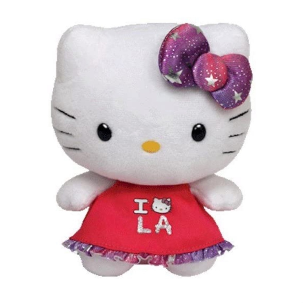 Ty Beanie Babies Hello Kitty Plush I Love LA
